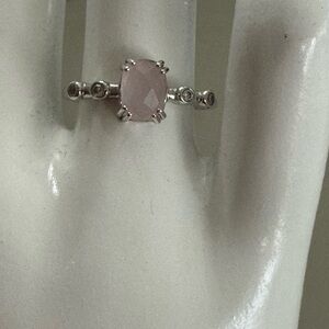 BP Pink Gemstone Silver Ring